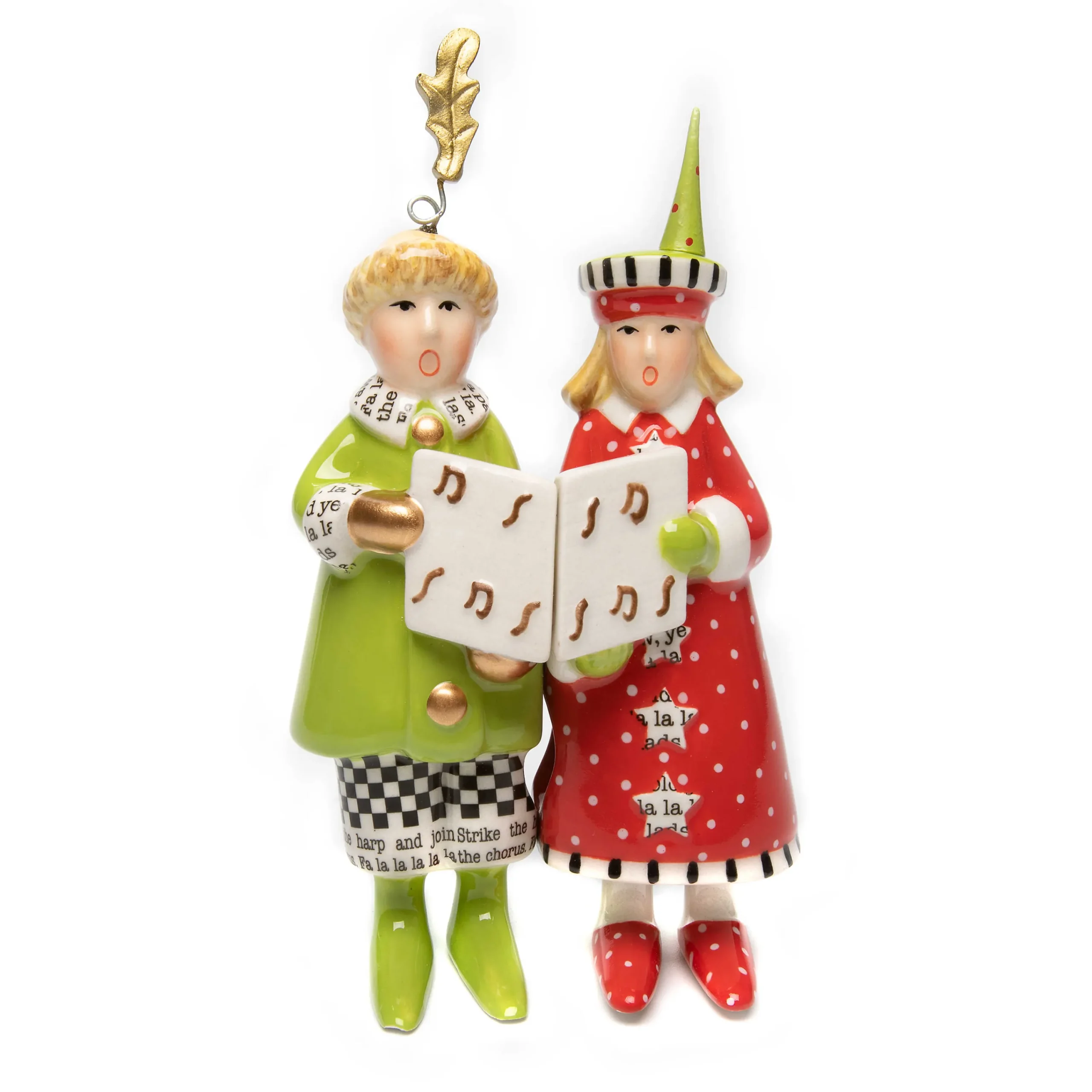 Patience Brewster Holiday Carolers Salt & Pepper Set|MacKenzie-Childs