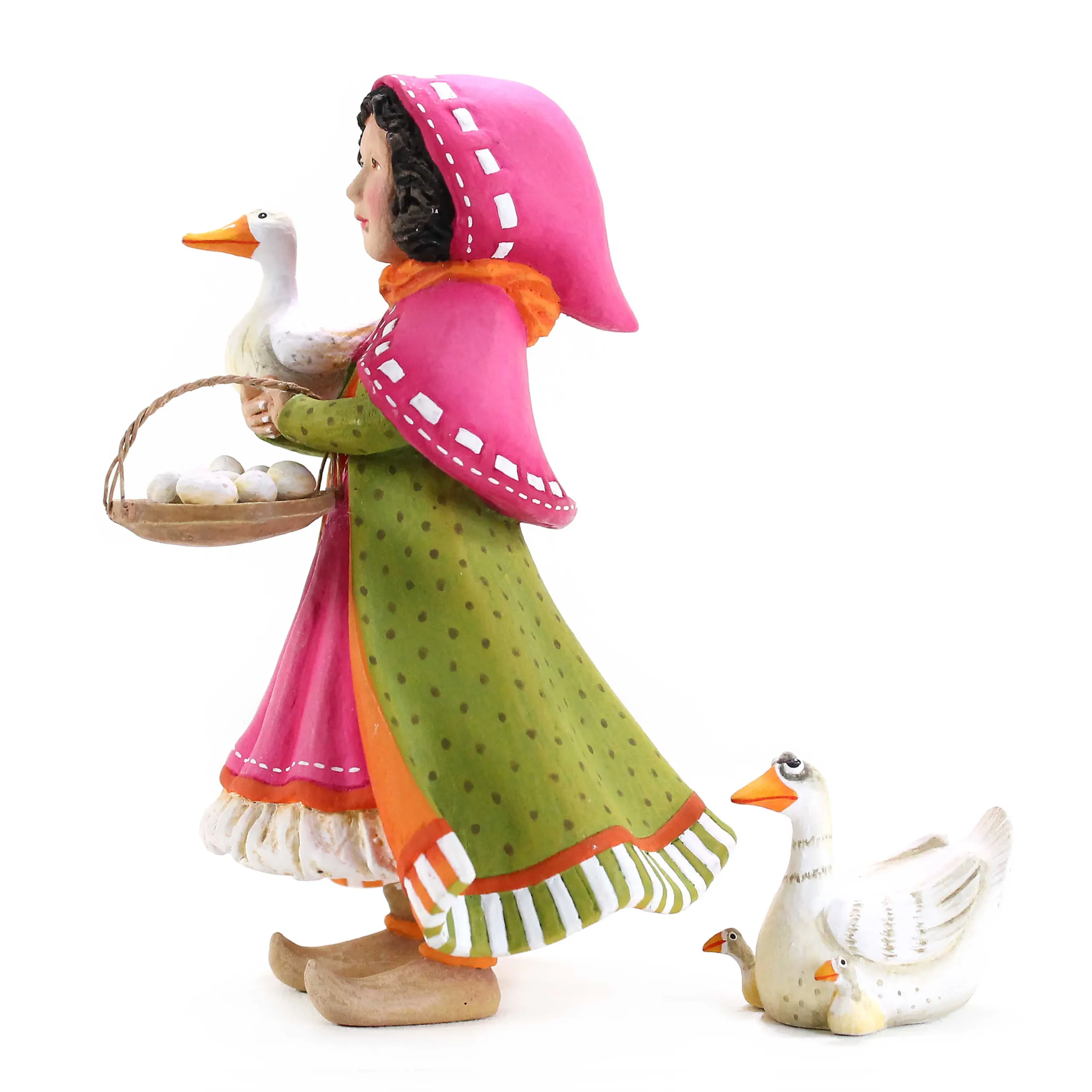 Patience Brewster Nativity Girl With Duck Figures|MacKenzie-Childs Hot
