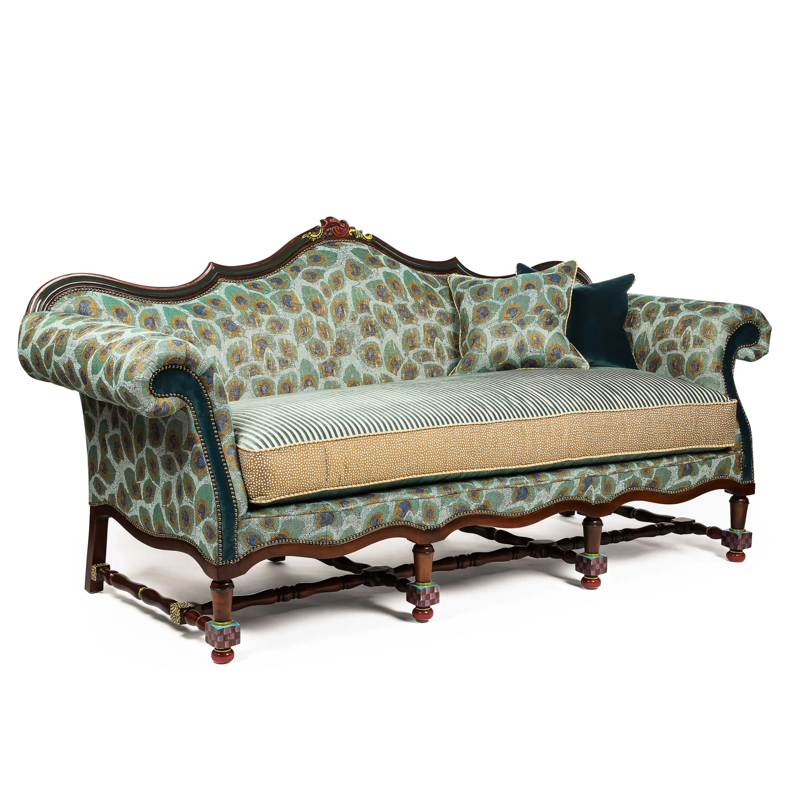Peacock Sofa|MacKenzie-Childs Clearance
