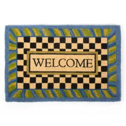 Periwinkle Welcome Mat|MacKenzie-Childs Discount