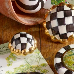 Petit Four Round Knob - Courtly Check|MacKenzie-Childs Discount