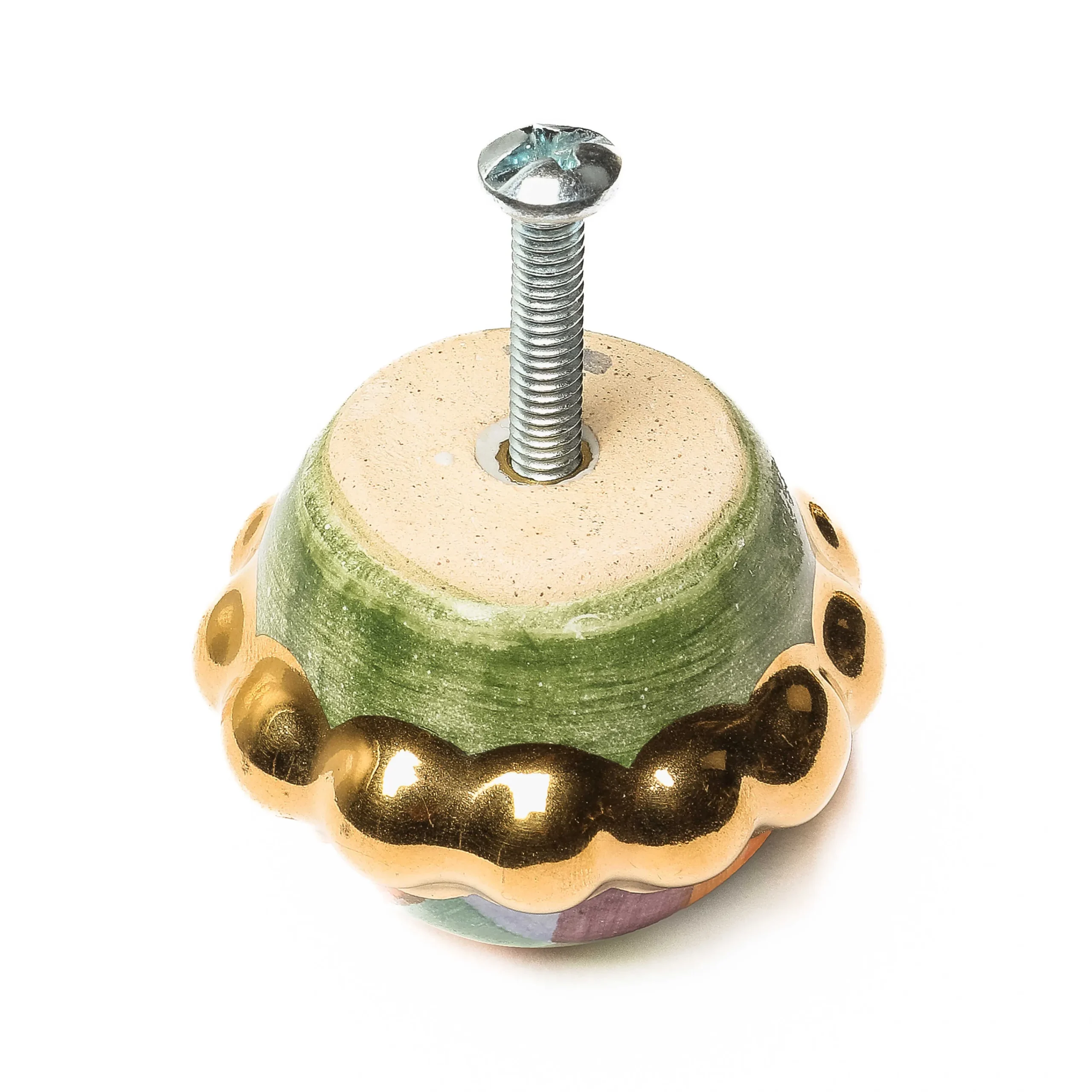 Petit Four Round Knob - Harlequin|MacKenzie-Childs Clearance