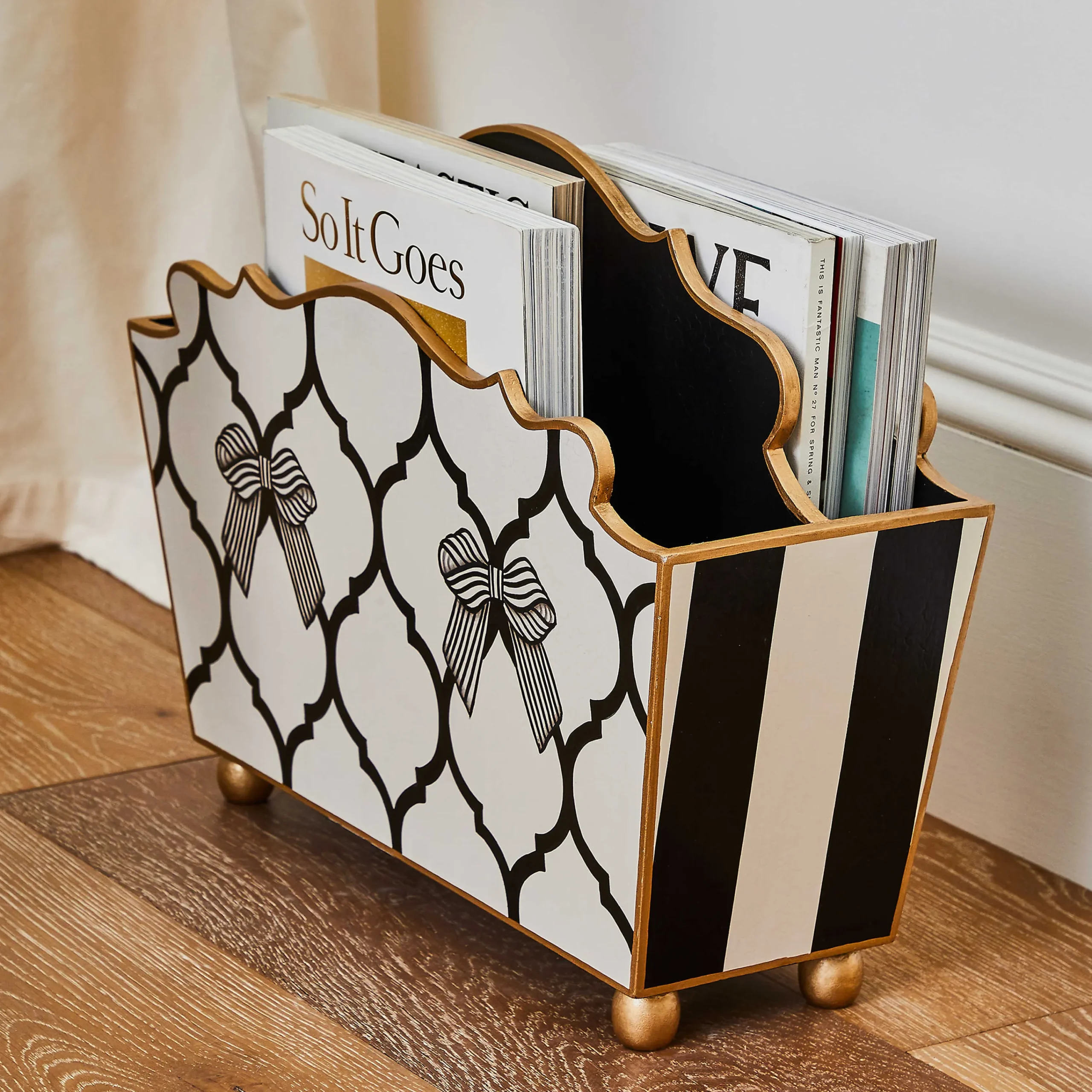 Pretty As A Bow Magazine Rack|MacKenzie-Childs New