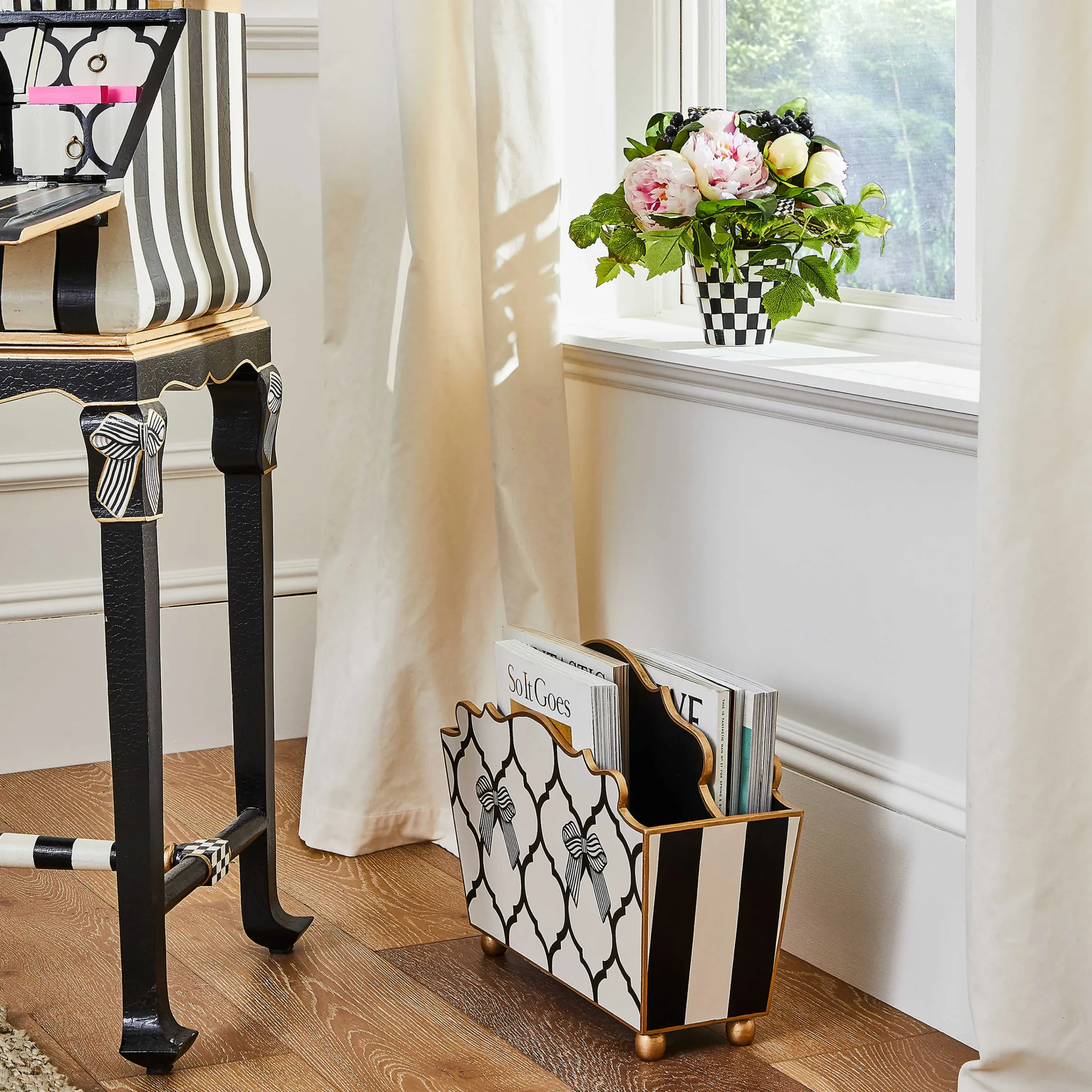 Pretty As A Bow Magazine Rack|MacKenzie-Childs New