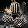 Pyramid Candle Holders - Black & Pearl - Set Of 4|MacKenzie-Childs Discount