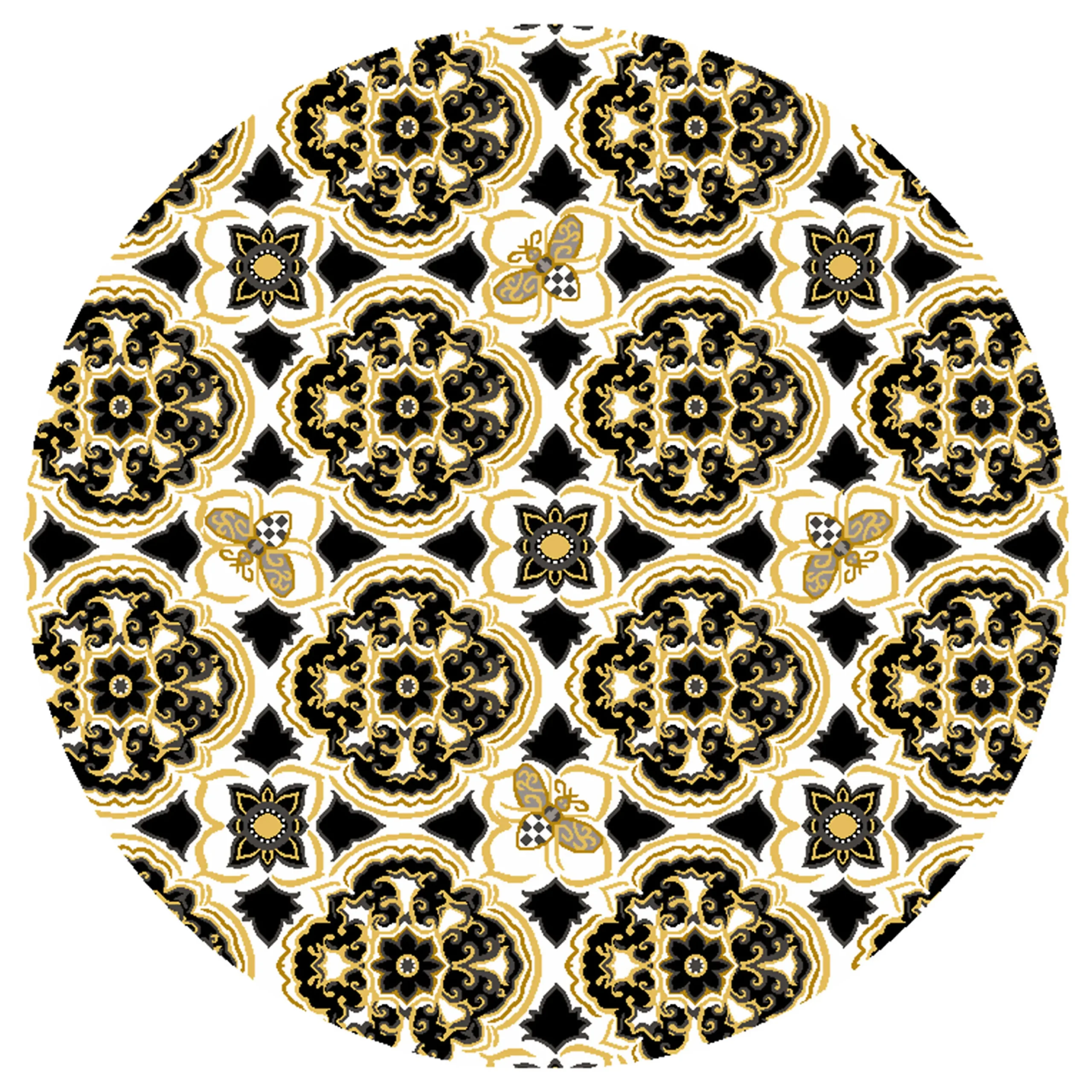 Queen Bee Indoor/ Outdoor Rug - 6' Round|MacKenzie-Childs Best