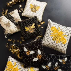 Queen Bee Pillow - Ivory|MacKenzie-Childs