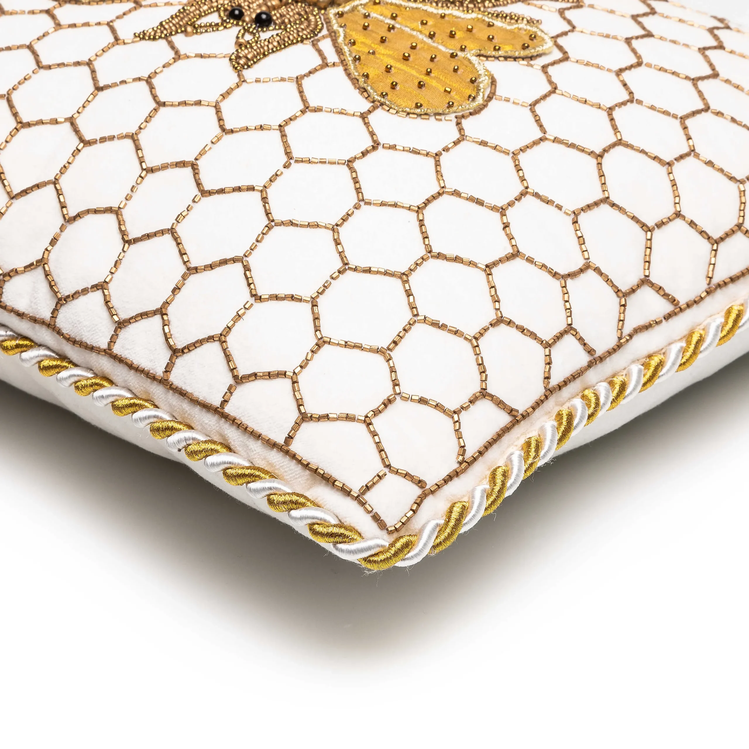 Queen Bee Pillow - Ivory|MacKenzie-Childs