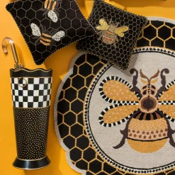 Queen Bee Rug - 4' Round|MacKenzie-Childs Sale