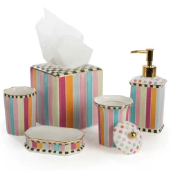 Ribbon & Dot Boutique Tissue Box Holder|MacKenzie-Childs Best