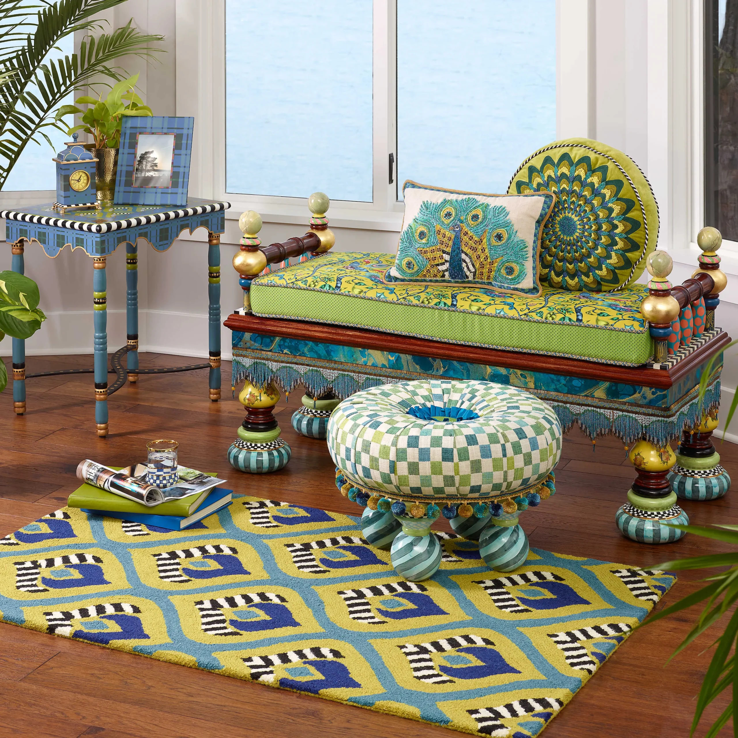 Ridiculous Peacock Bench|MacKenzie-Childs Discount