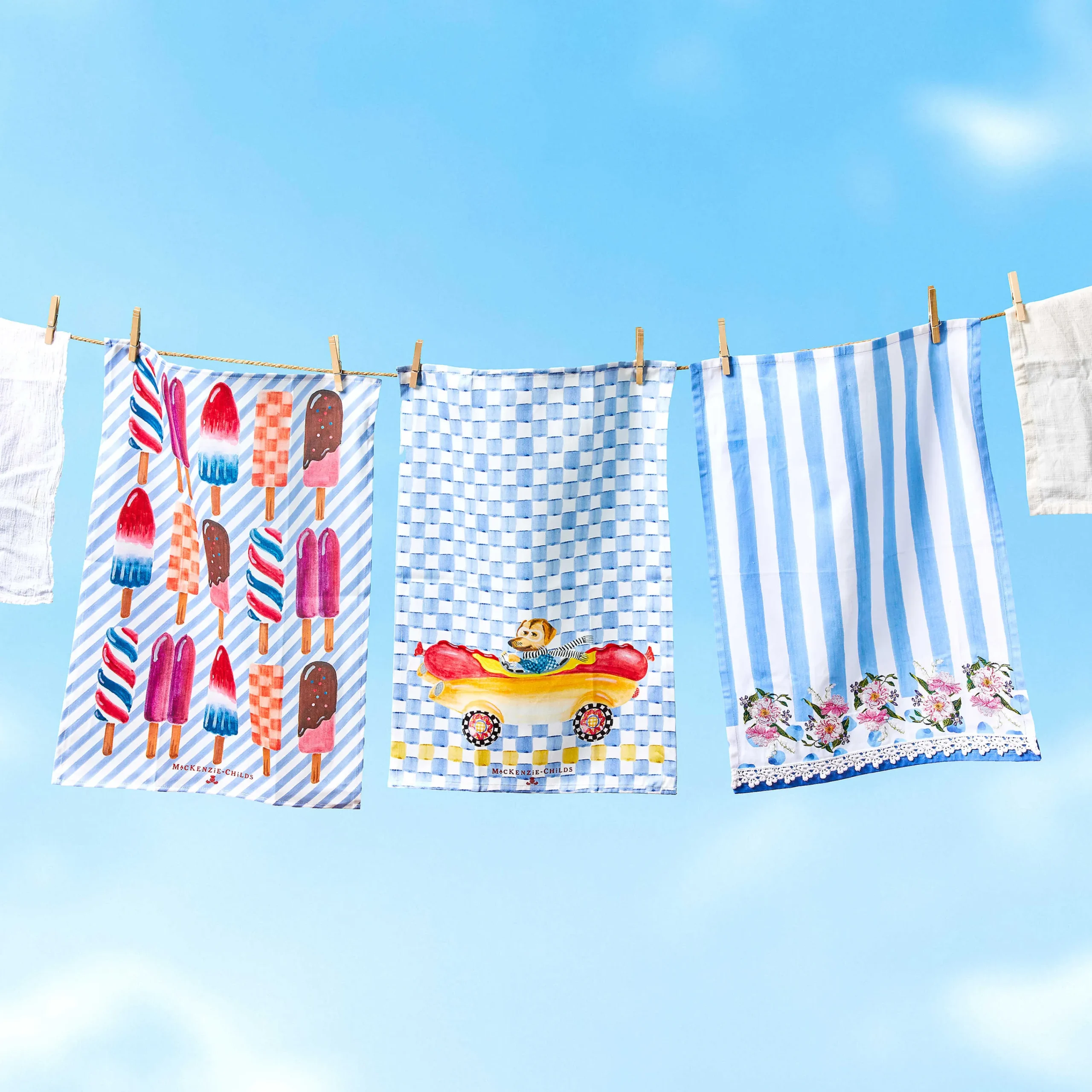 Roadster Dish Towel|MacKenzie-Childs Outlet