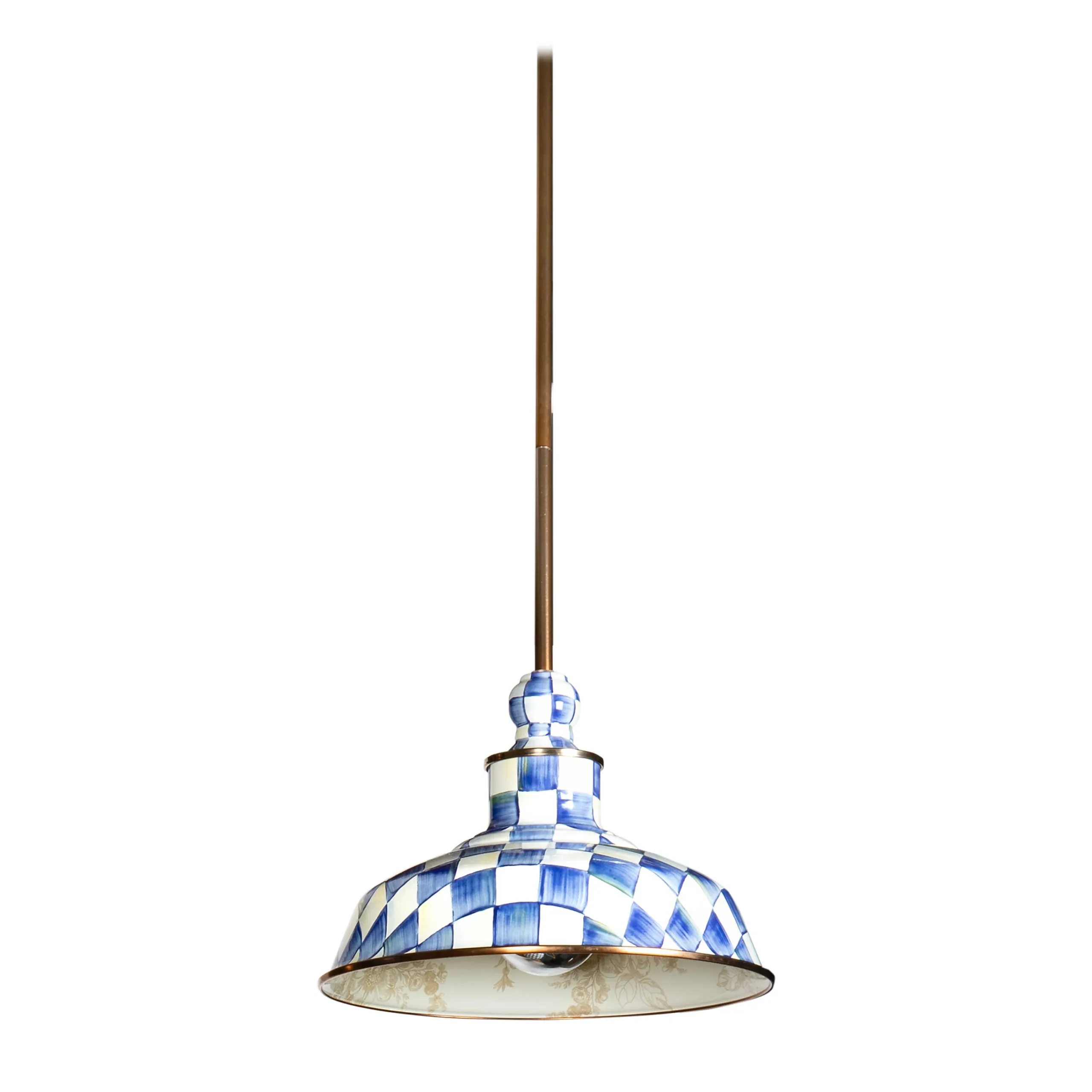 Royal Check Barn Pendant Lamp - 12"|MacKenzie-Childs