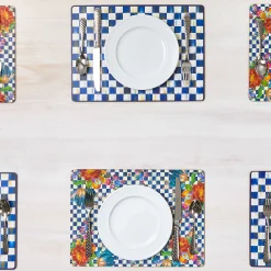 Royal Check Cork Back Placemats - Set Of 4|MacKenzie-Childs Best