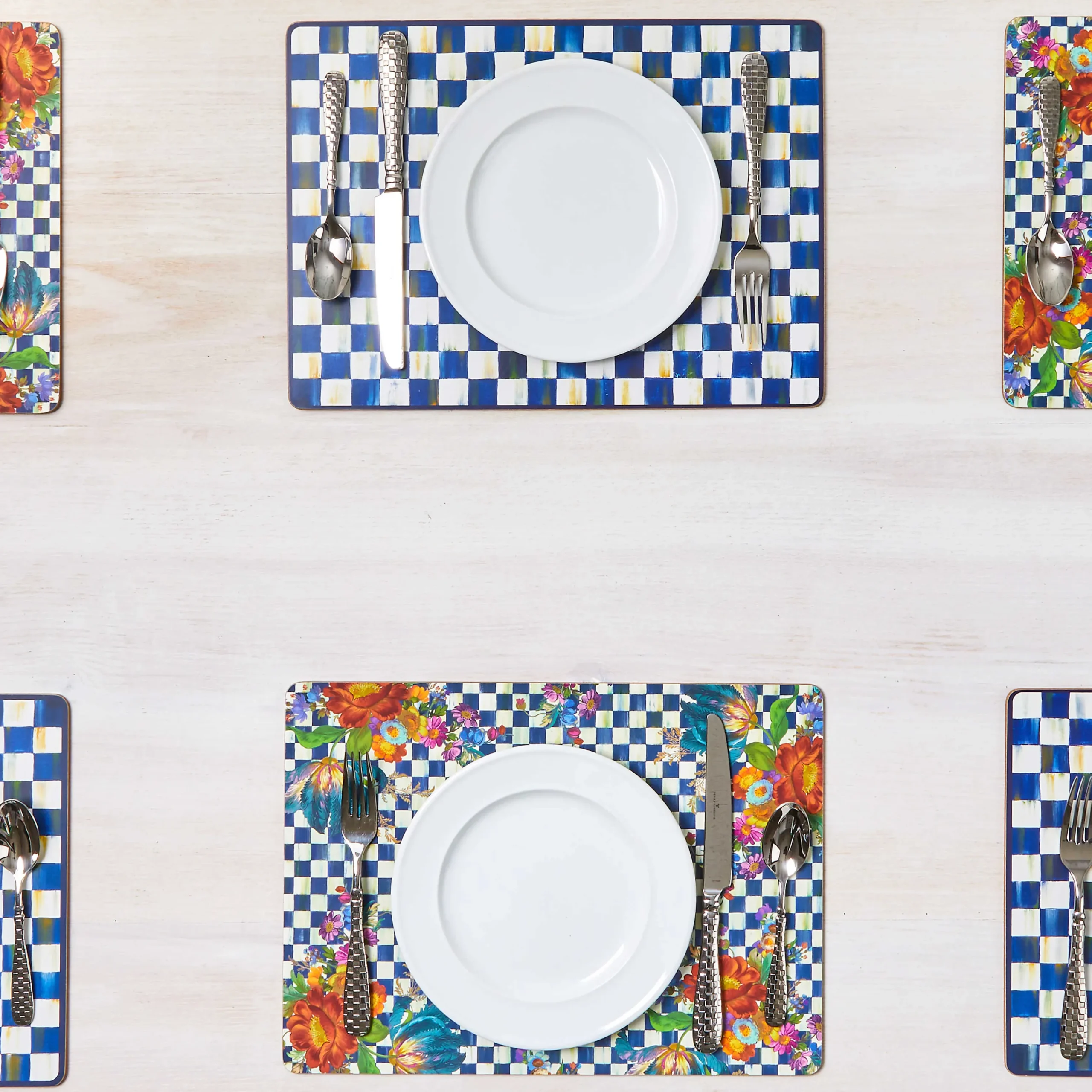 Royal Check Cork Back Placemats - Set Of 4|MacKenzie-Childs Best