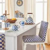 Royal Check Counter Stool With Back|MacKenzie-Childs Outlet