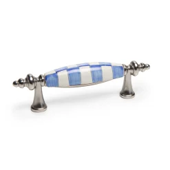 Royal Check Drawer Pull - Nickel|MacKenzie-Childs Discount