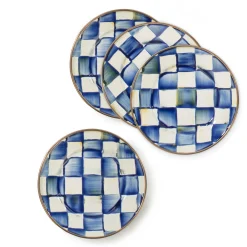 Royal Check Enamel Appetizer Plates - Set Of 4|MacKenzie-Childs New