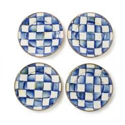 Royal Check Enamel Appetizer Plates - Set Of 4|MacKenzie-Childs New