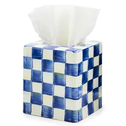 Royal Check Enamel Boutique Tissue Box Cover|MacKenzie-Childs Hot