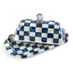Royal Check Enamel Butter Box|MacKenzie-Childs Best