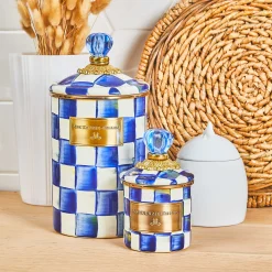Royal Check Enamel Canister - Large|MacKenzie-Childs Best