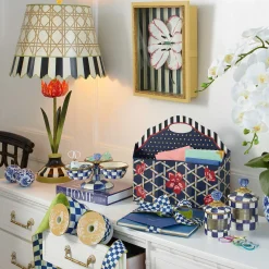 Royal Check Enamel Canister - Demi|MacKenzie-Childs Clearance