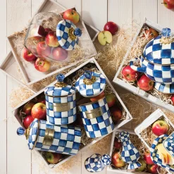 Royal Check Enamel Canister - Small|MacKenzie-Childs