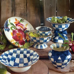Royal Check Enamel Colander - Small|MacKenzie-Childs Outlet