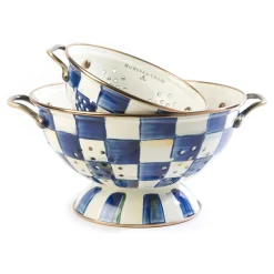 Royal Check Enamel Colander - Small|MacKenzie-Childs Outlet
