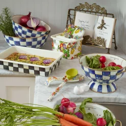 Royal Check Enamel Colander - Large|MacKenzie-Childs Clearance