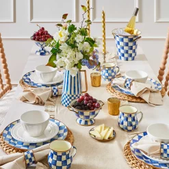 Royal Check Enamel Compote - Small|MacKenzie-Childs Best