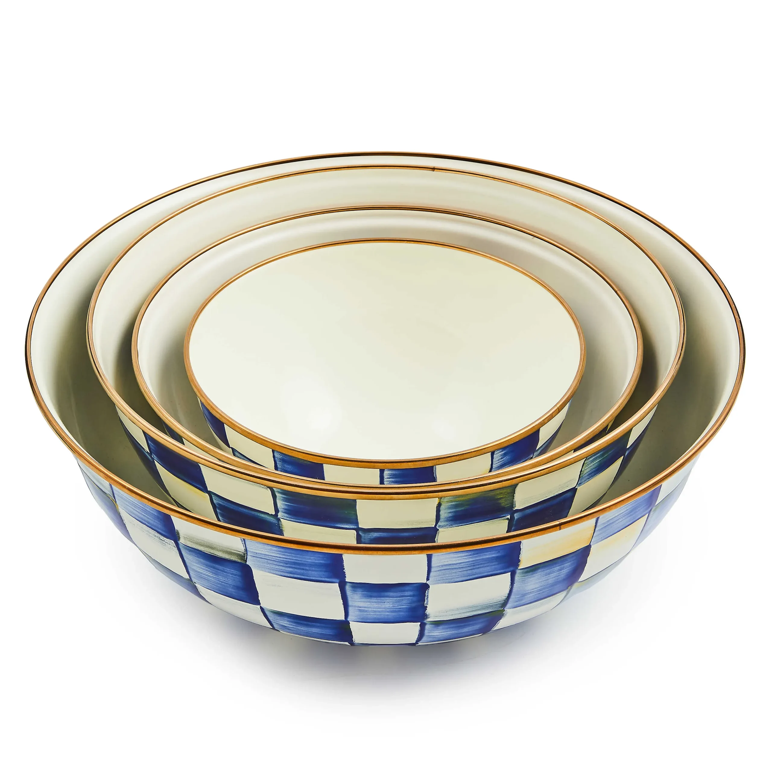 Royal Check Enamel Everyday Bowl - Extra Large|MacKenzie-Childs
