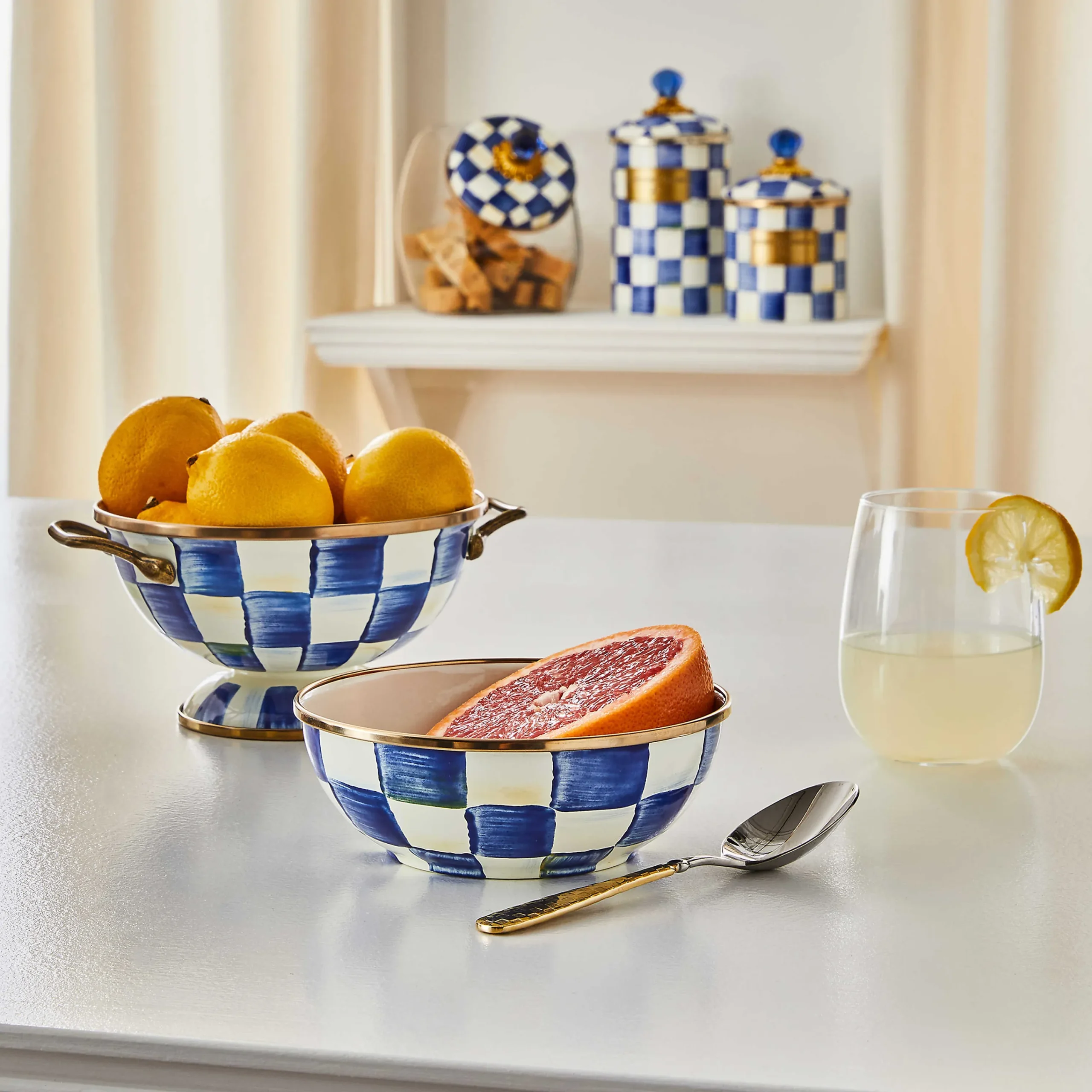 Royal Check Enamel Everyday Bowl|MacKenzie-Childs Best