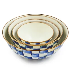 Royal Check Enamel Everyday Bowl - Small|MacKenzie-Childs Outlet