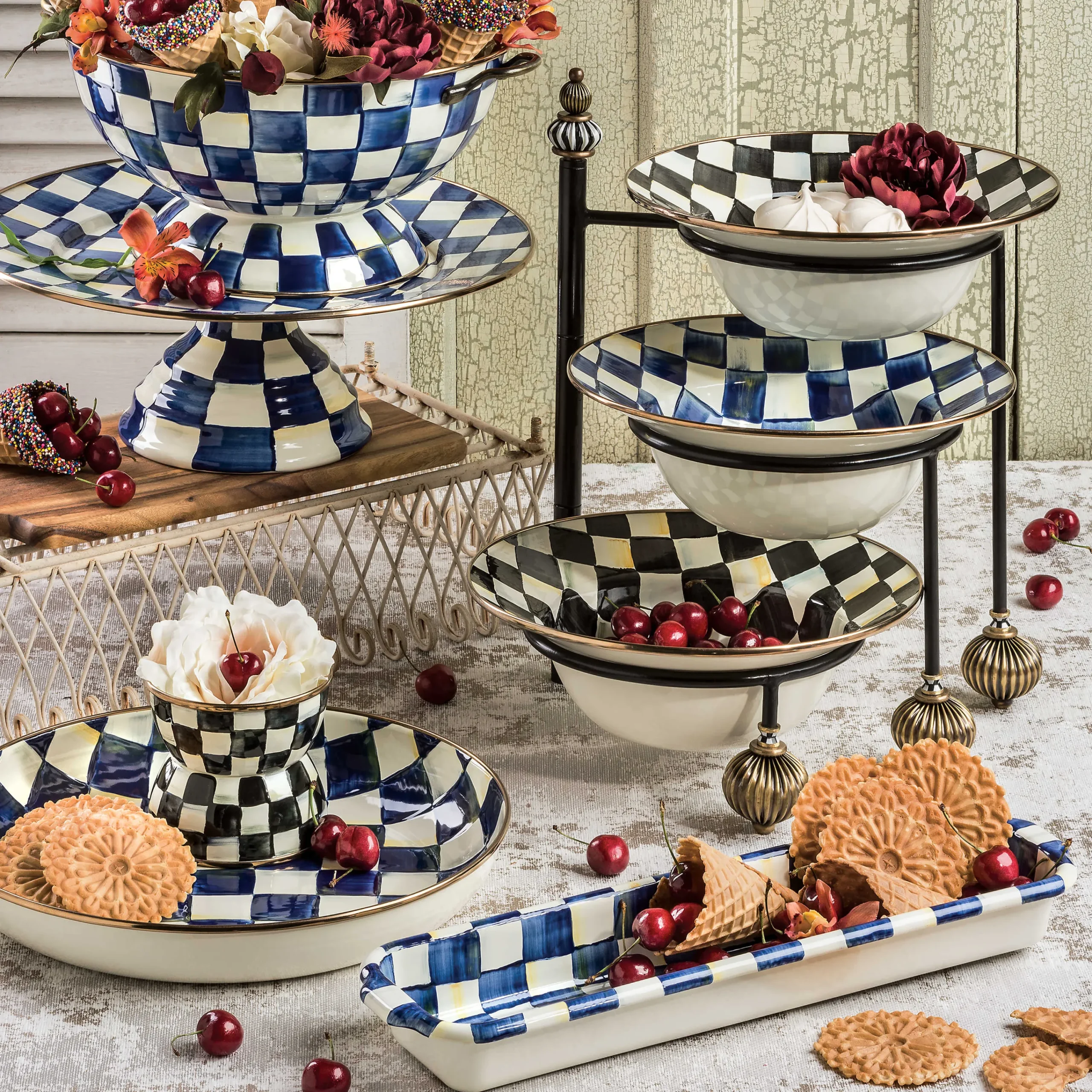 Royal Check Enamel Everything Bowl|MacKenzie-Childs New