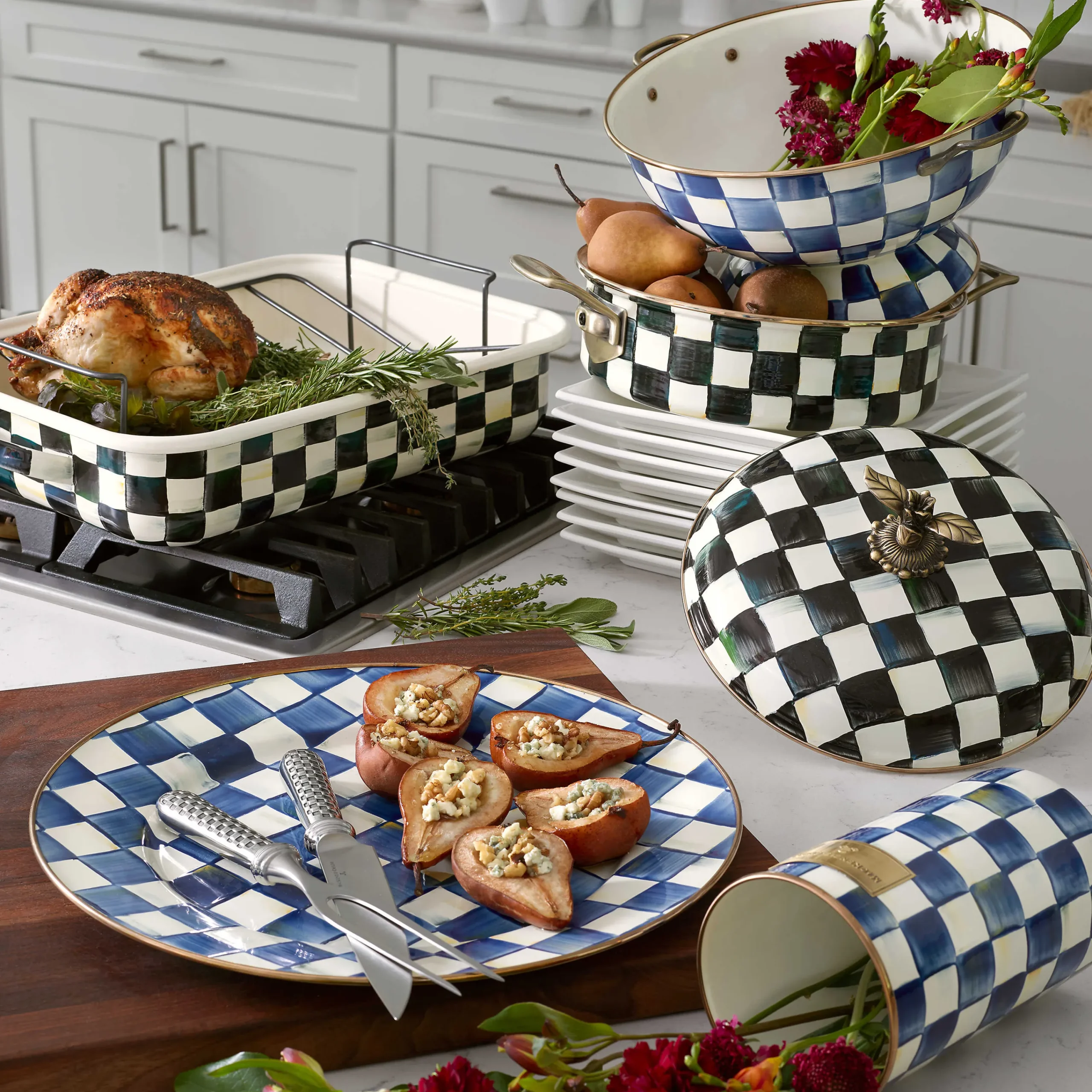 Royal Check Enamel Everything Bowl|MacKenzie-Childs New