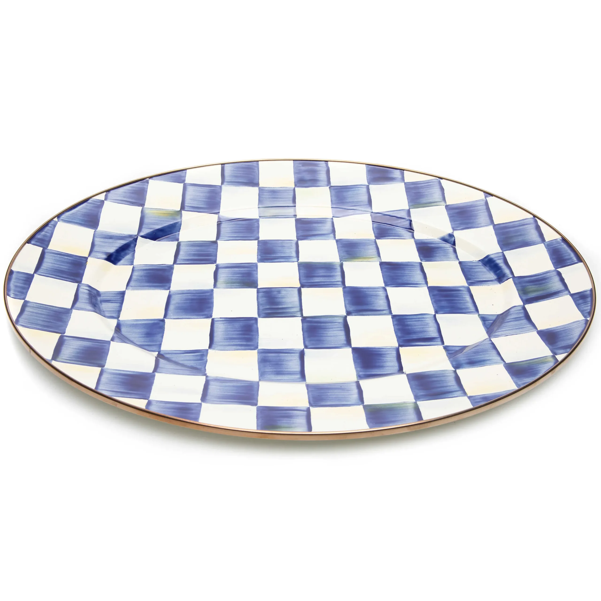 Royal Check Enamel Oval Platter - Medium|MacKenzie-Childs Sale