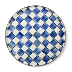Royal Check Enamel Round Tray|MacKenzie-Childs Clearance