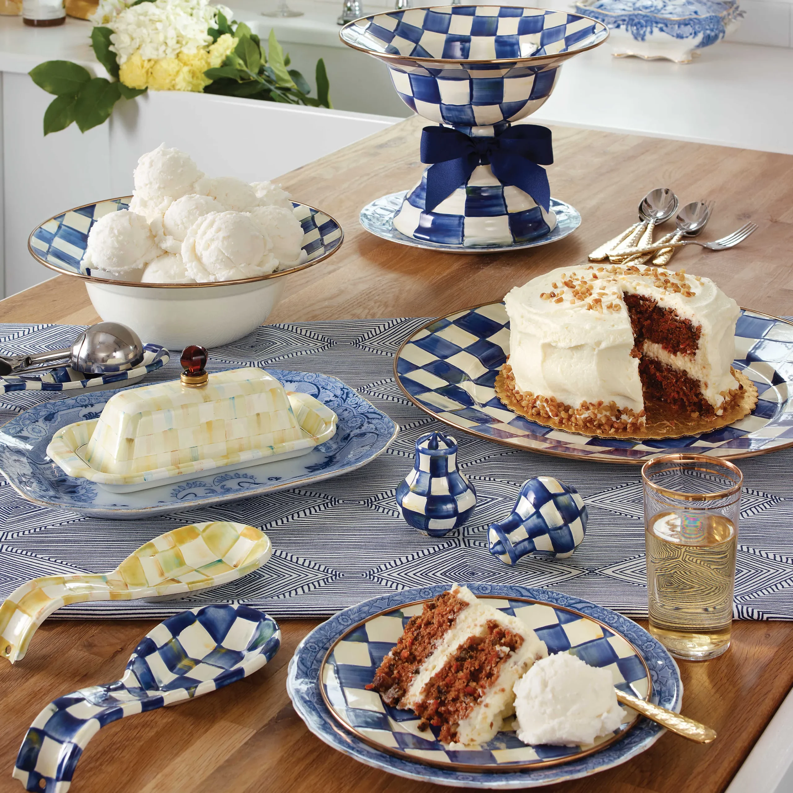 Royal Check Enamel Serving Bowl|MacKenzie-Childs Best