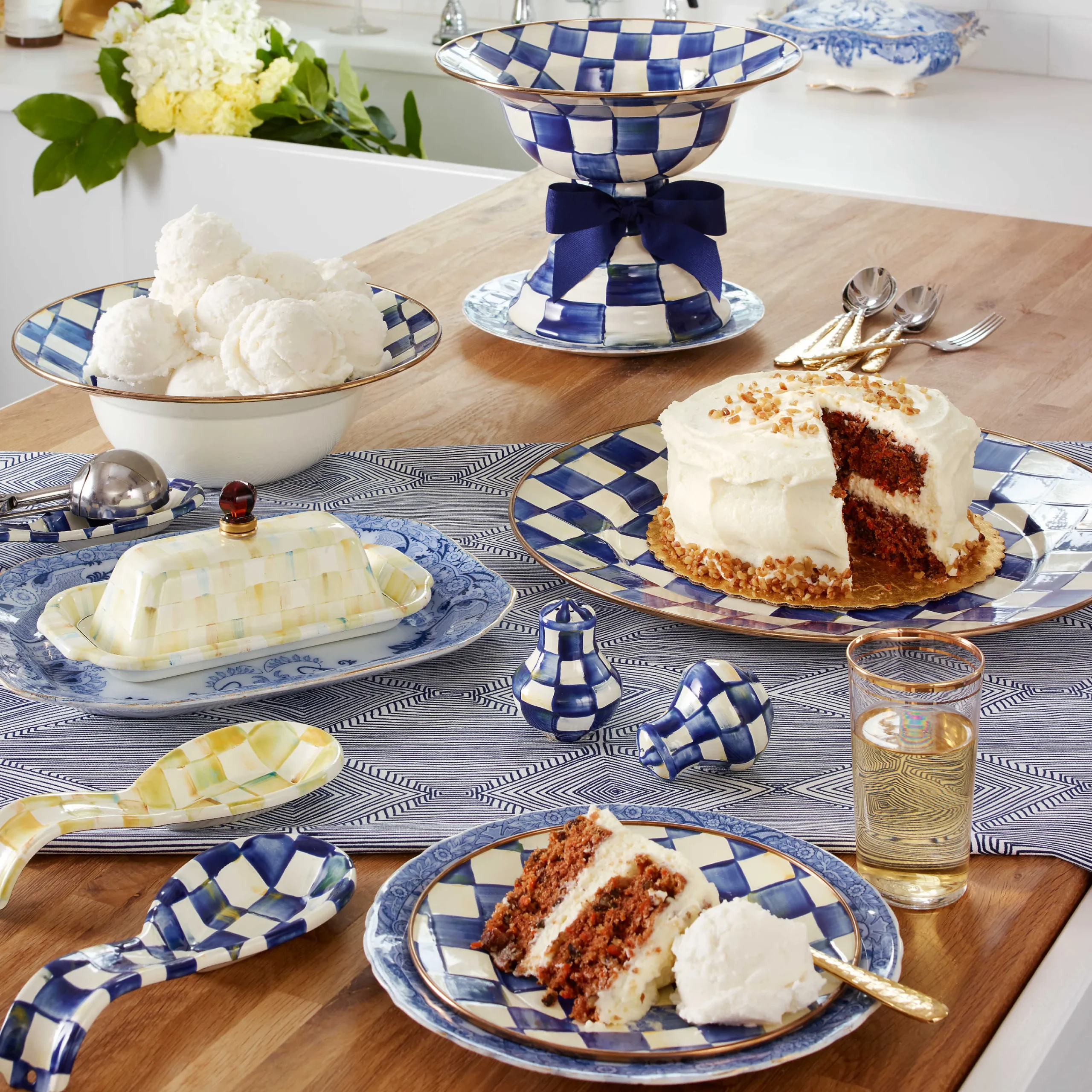 Royal Check Enamel Spoon Rest|MacKenzie-Childs