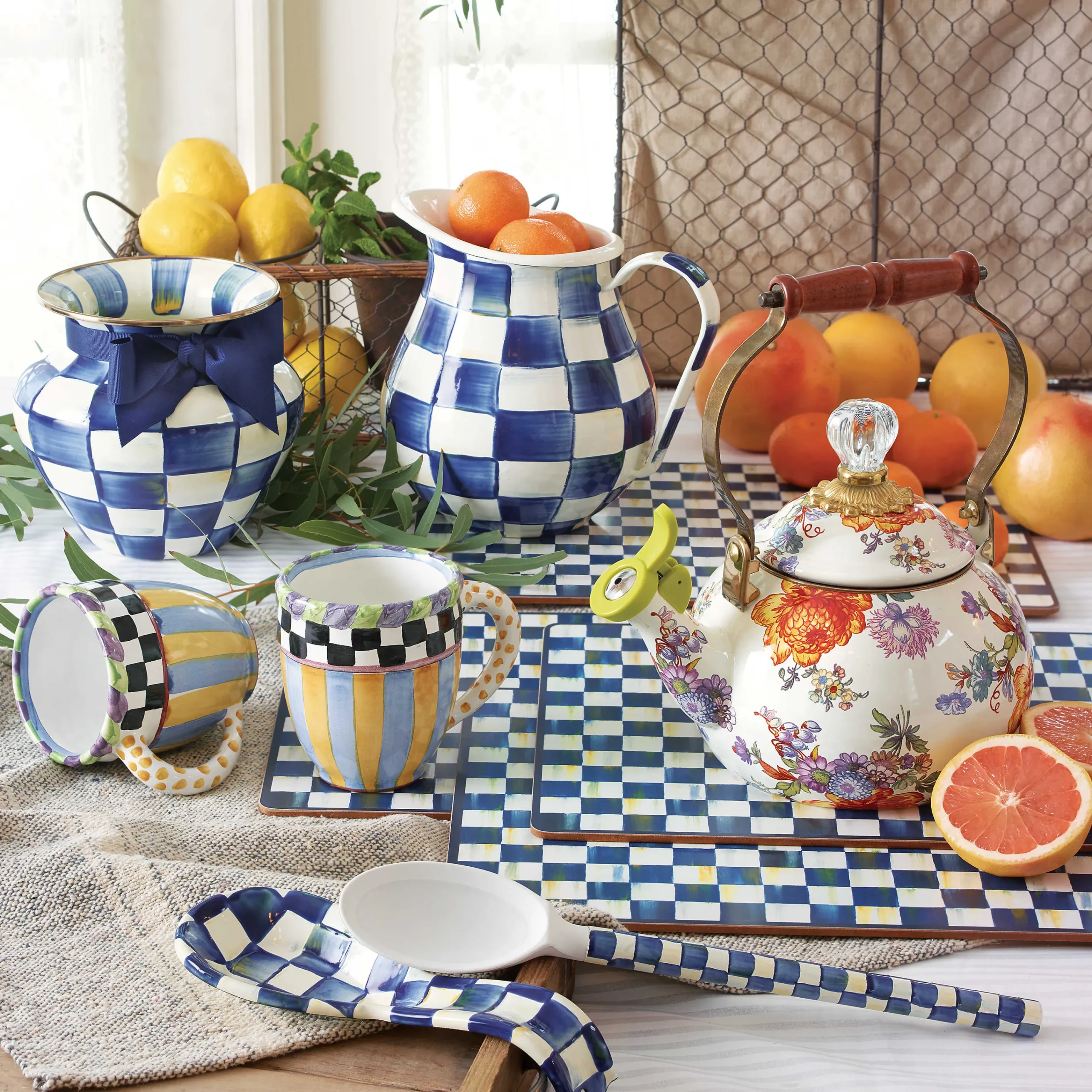 Royal Check Enamel Spoon Rest|MacKenzie-Childs
