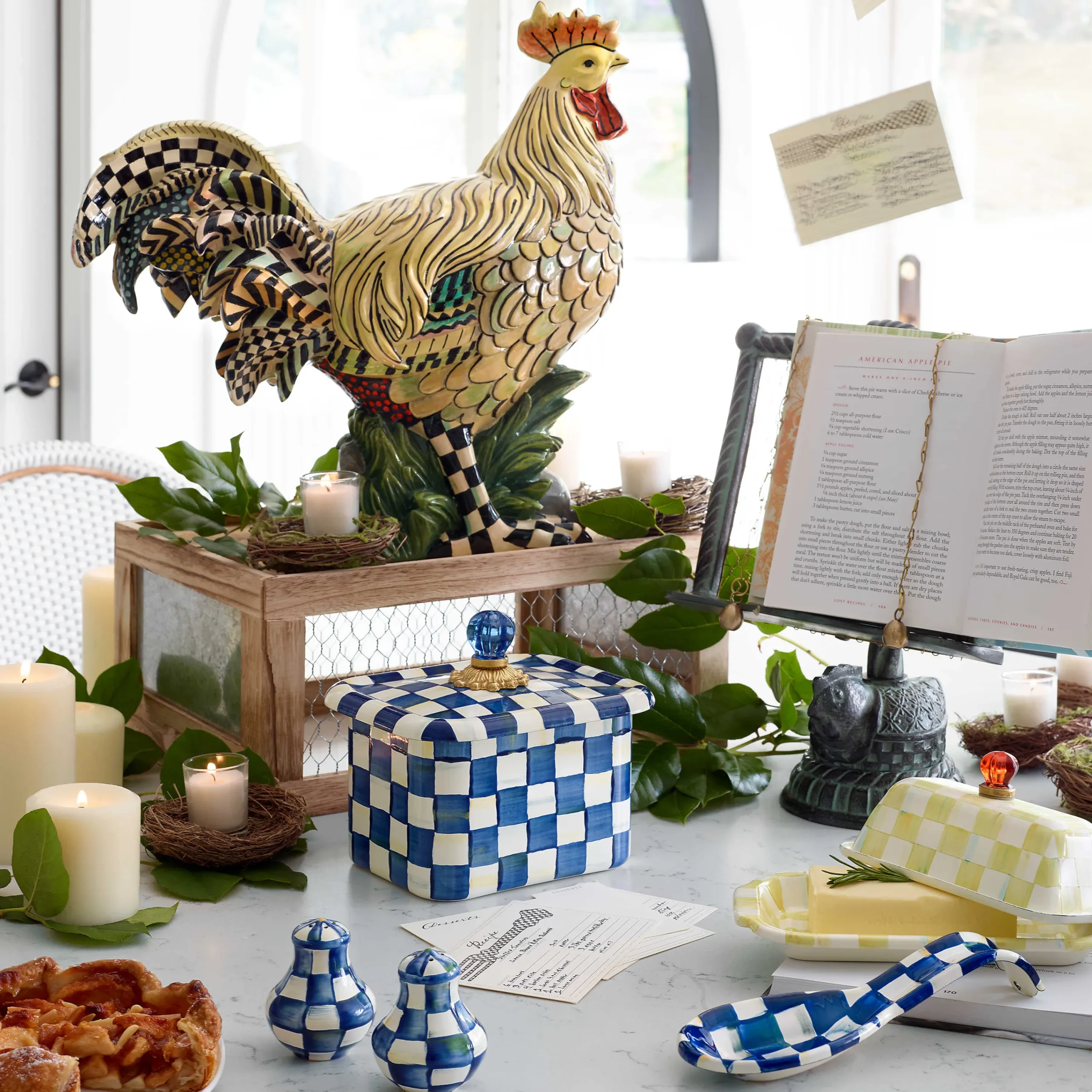 Royal Check Enamel Spoon Rest|MacKenzie-Childs