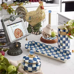 Royal Check Enamel Squashed Pot|MacKenzie-Childs Online