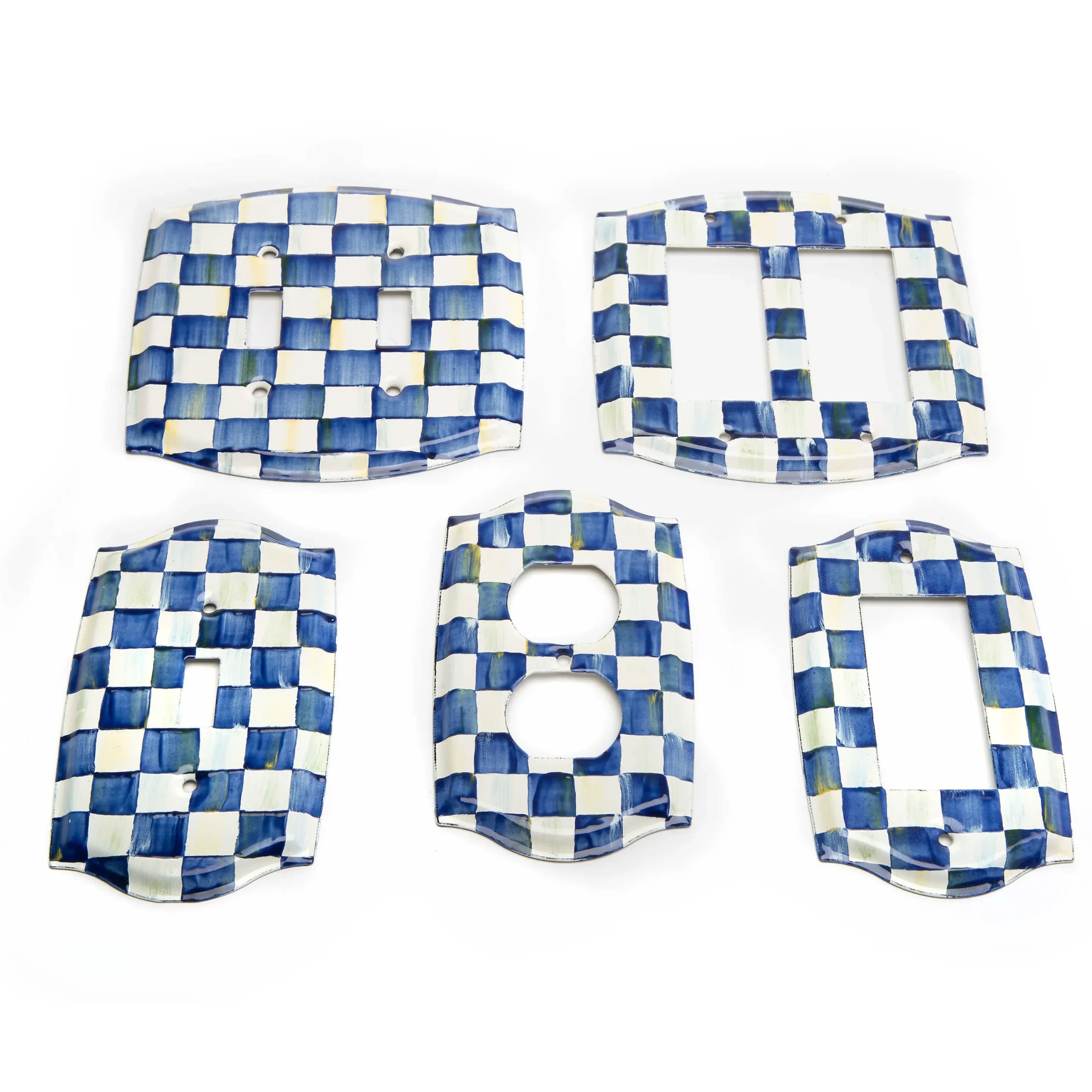 Royal Check Enamel Switch Plate - Single Rocker|MacKenzie-Childs Sale