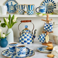 Royal Check Enamel Tea Kettle - 2 Quart|MacKenzie-Childs Hot
