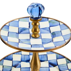 Royal Check Enamel Three Tier Sweet Stand|MacKenzie-Childs Hot