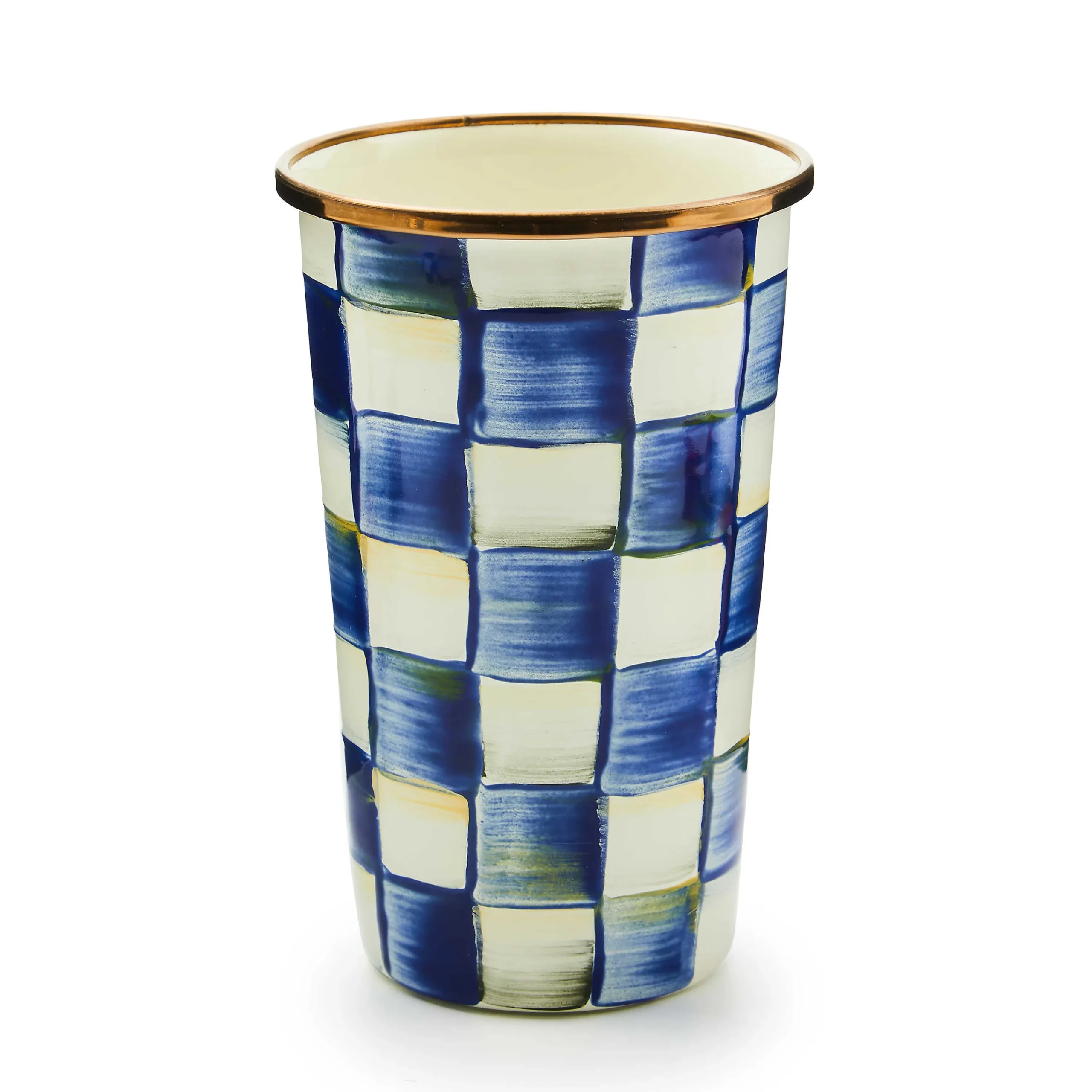 Royal Check Enamel Tumbler - 20 Ounce|MacKenzie-Childs New