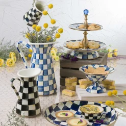 Royal Check Enamel Two Tier Sweet Stand|MacKenzie-Childs Online
