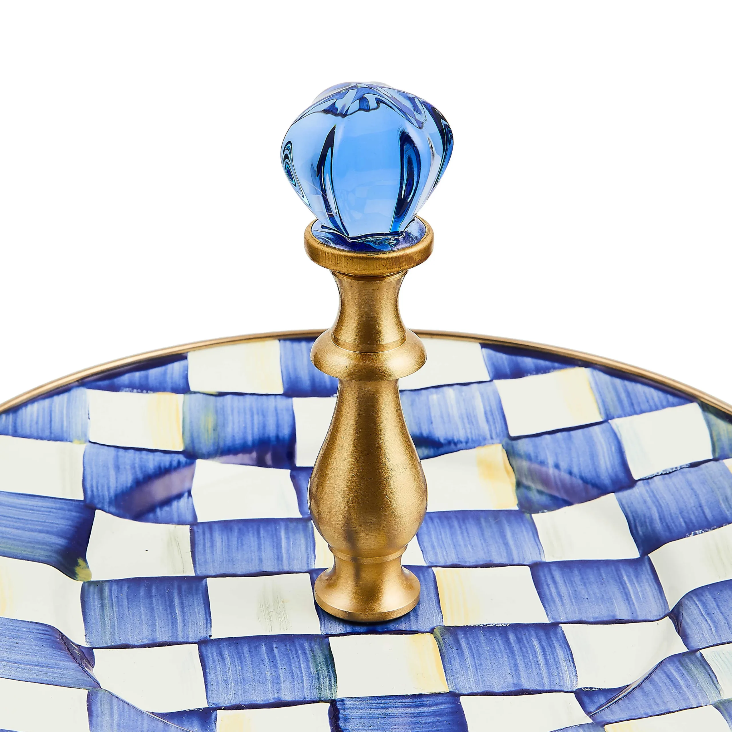 Royal Check Enamel Two Tier Sweet Stand|MacKenzie-Childs Online